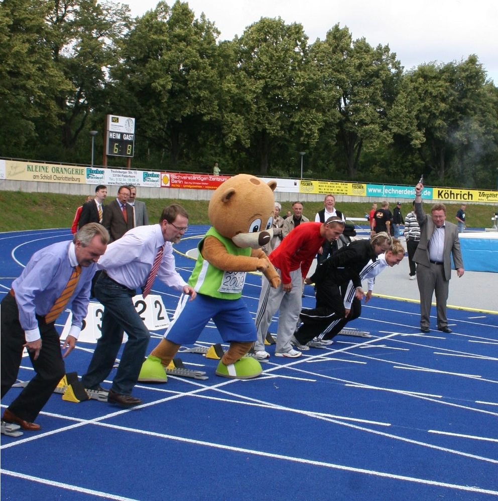 Start im Stadion