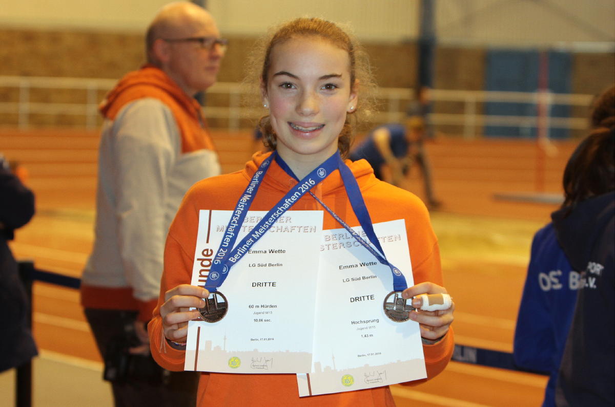 Siegerehrung Emma Wette 2 x Bronze